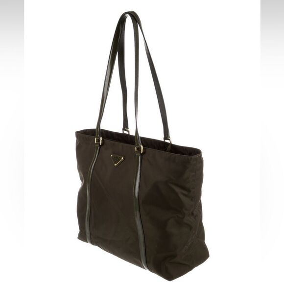 Prada Spazzolato-Trimmed Tessuto Shopping Tote. Very Good Condition - Picture 3 of 9